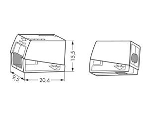 Miniatuur van Wago kroonklem 2-voudig 2,5 mm² per 100 stuks (224-112)