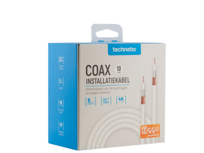 Miniatuur van Technetix Coaxkabel 10m wit