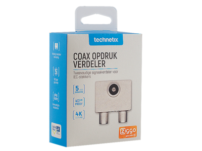 Miniatuur van Technetix TV splitter 2x IEC male opdruk