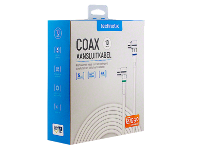 Miniatuur van Technetix Coaxkabel IEC male/female 10M wit