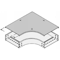 Miniatuur van Niedax kabelgoot RESDV deksel bocht 90 graden met draaisluiting staal 250mm (161408)