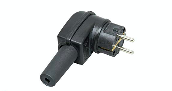 Miniatuur van Kopp stekker rubber haaks zwart