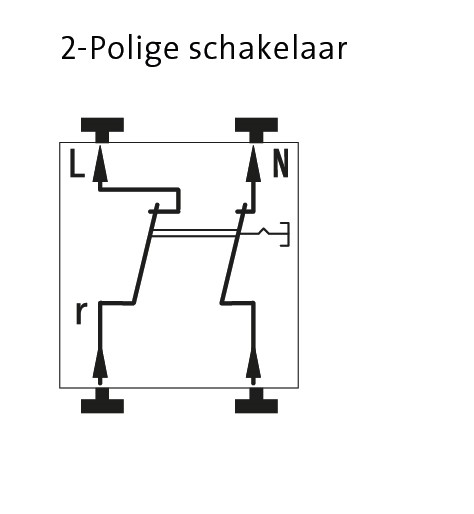 Miniatuur van Kopp sokkel 2-polige schakelaar inbouw (503200004)