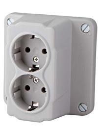 Miniatuur van power kabeldoos deksel incl. 2-voudige contactdoos (2094060)