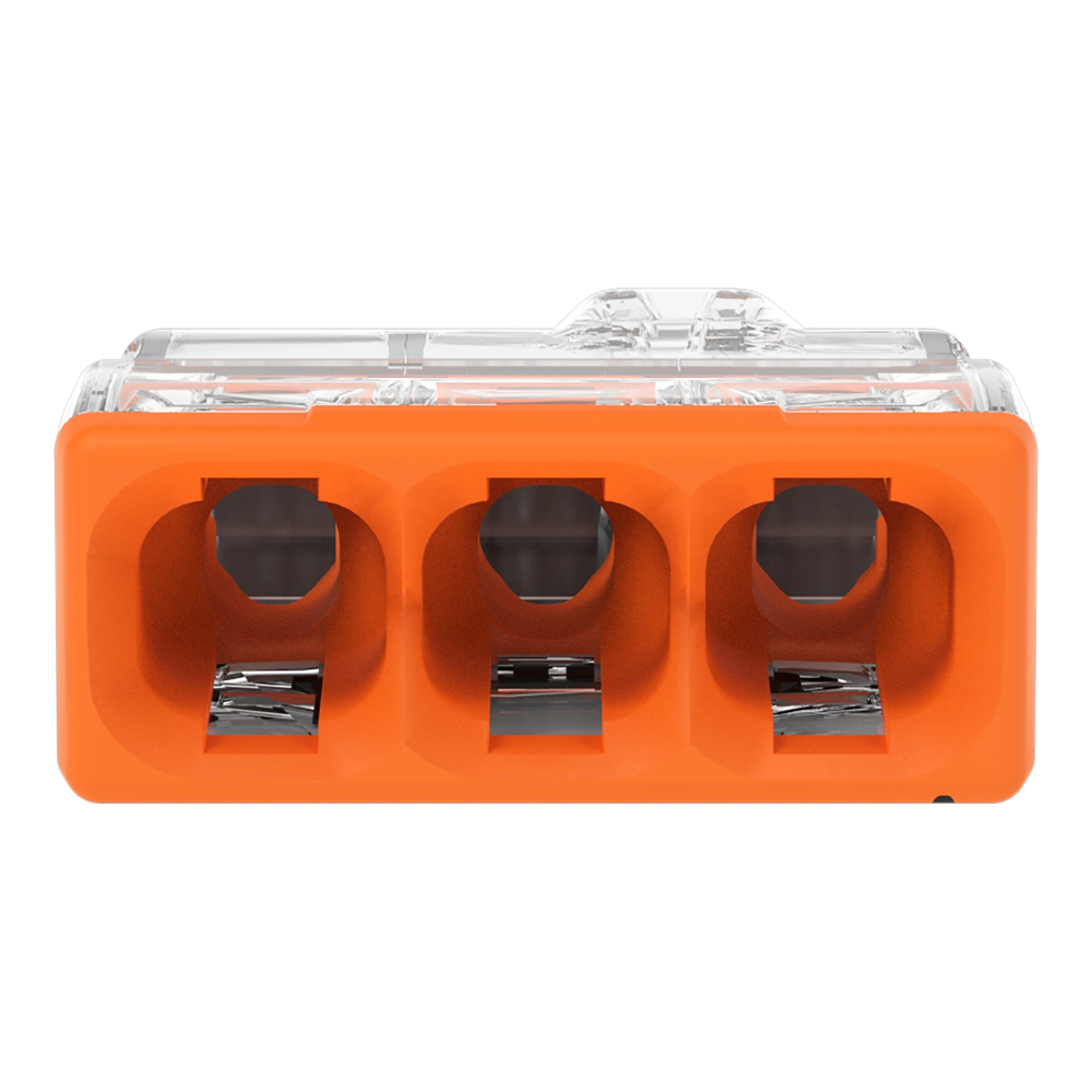 Miniatuur van Wago lasklem 3-voudig 0,5-2,5mm2 oranje per 100 stuks (2273-203)