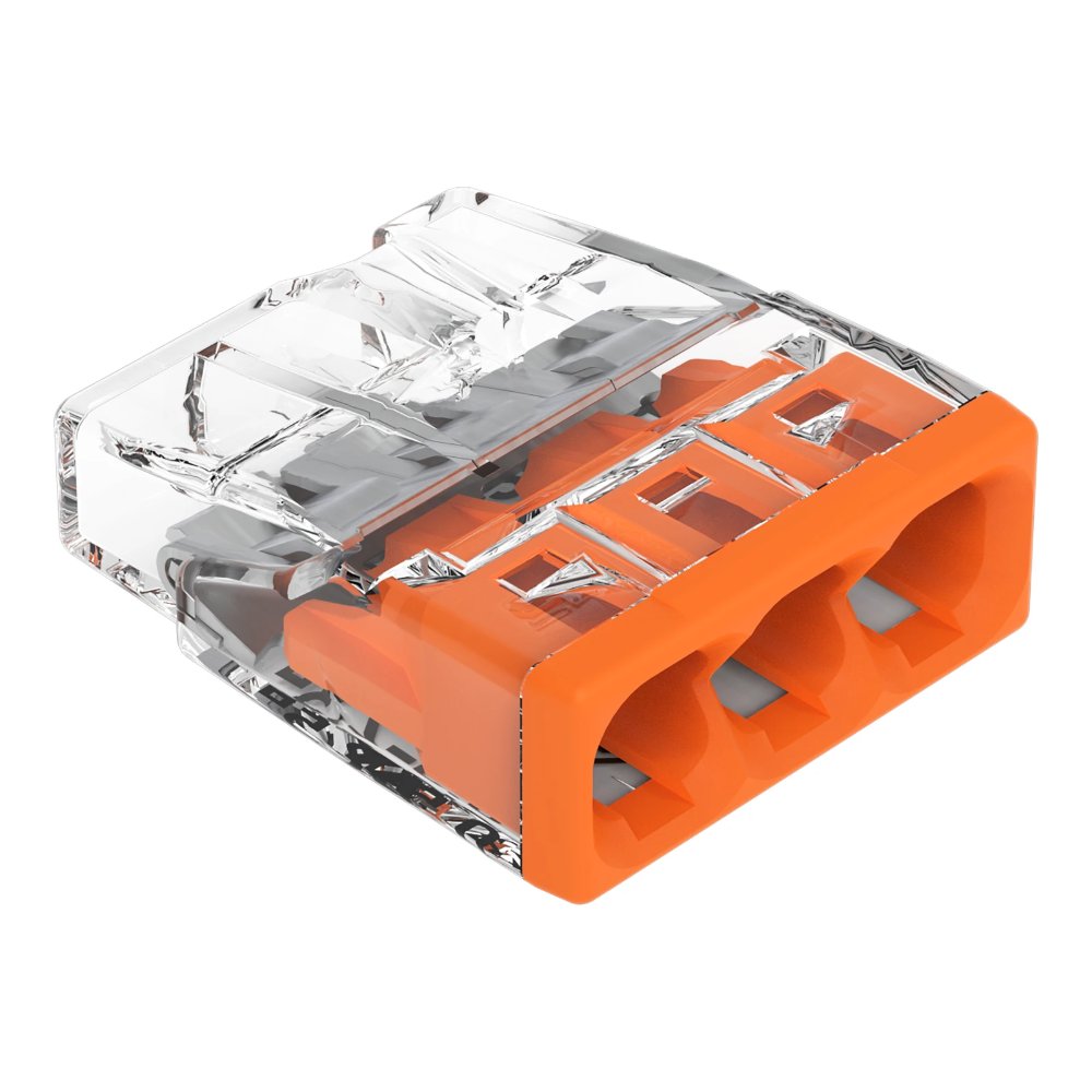 Miniatuur van Wago lasklem 3-voudig 0,5-2,5mm2 oranje per 100 stuks (2273-203)
