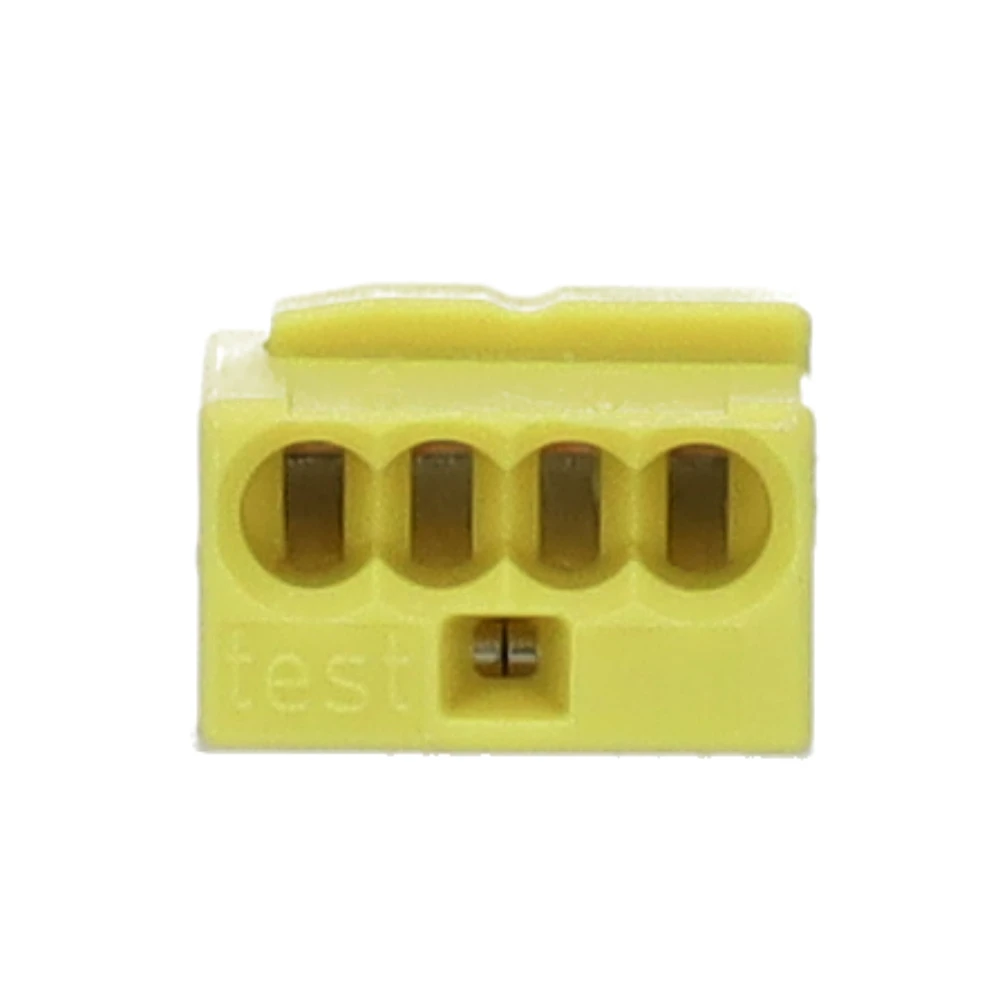 Miniatuur van Wago micro lasklem 4-voudig 0,6-0,8mm² geel per 100 stuks (243-504)