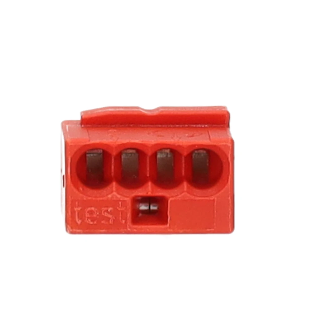 Miniatuur van Wago micro lasklem 4-voudig 0,6-0,8mm² rood per 100 stuks (243-804)