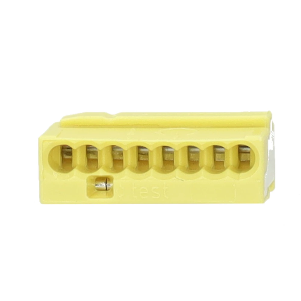 Miniatuur van Wago micro lasklem 8-voudig 0,6-0,8mm² geel per 50 stuks (243-508)