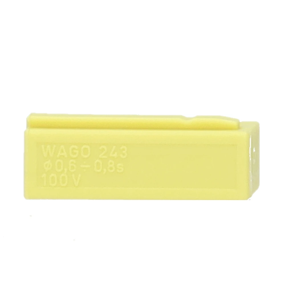 Miniatuur van Wago micro lasklem 8-voudig 0,6-0,8mm² geel per 50 stuks (243-508)
