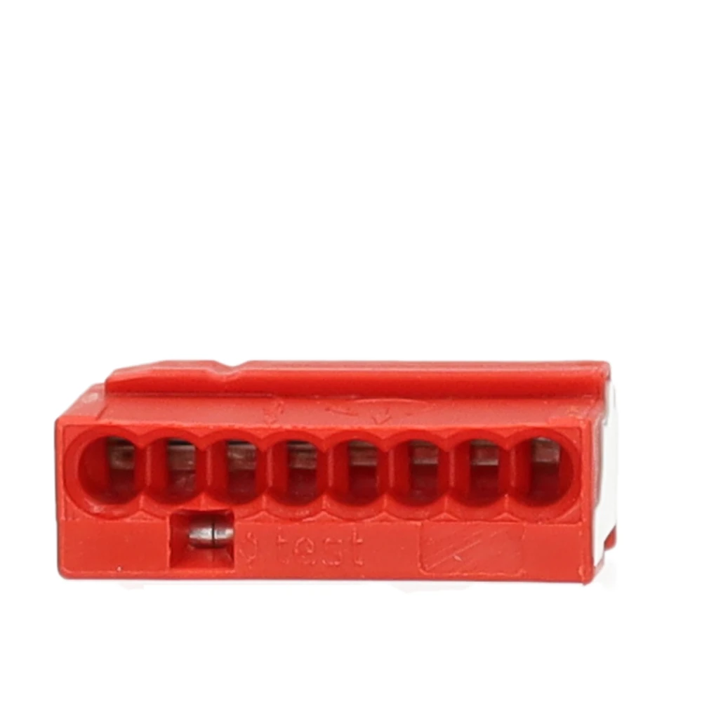Miniatuur van Wago micro lasklem 8-voudig 0,6-0,8mm² rood per 50 stuks (243-808)