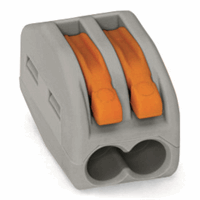Miniatuur van Wago lasklem 2-voudig 2,5mm2 met hendels per 50 stuks (222-412)