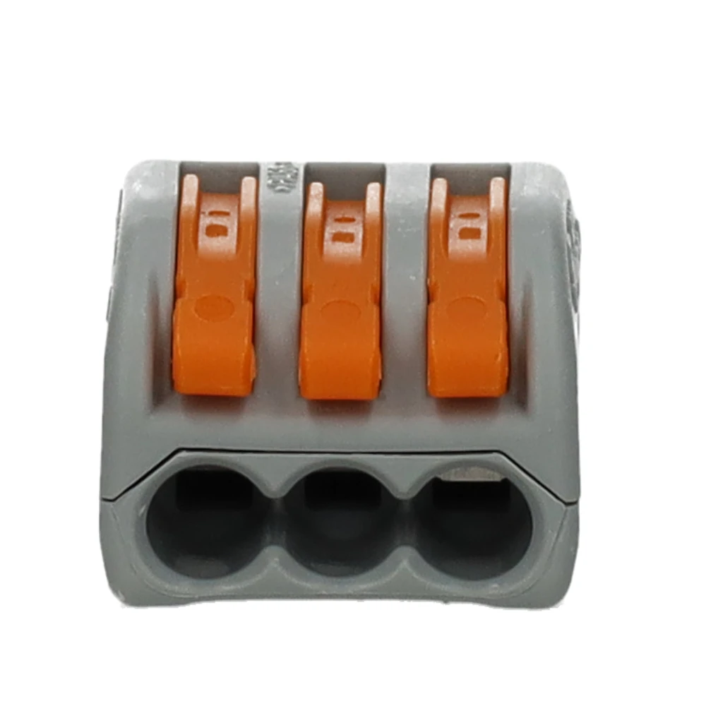 Miniatuur van Wago lasklem 3-voudig 2,5mm2 met hendels per 50 stuks (222-413)