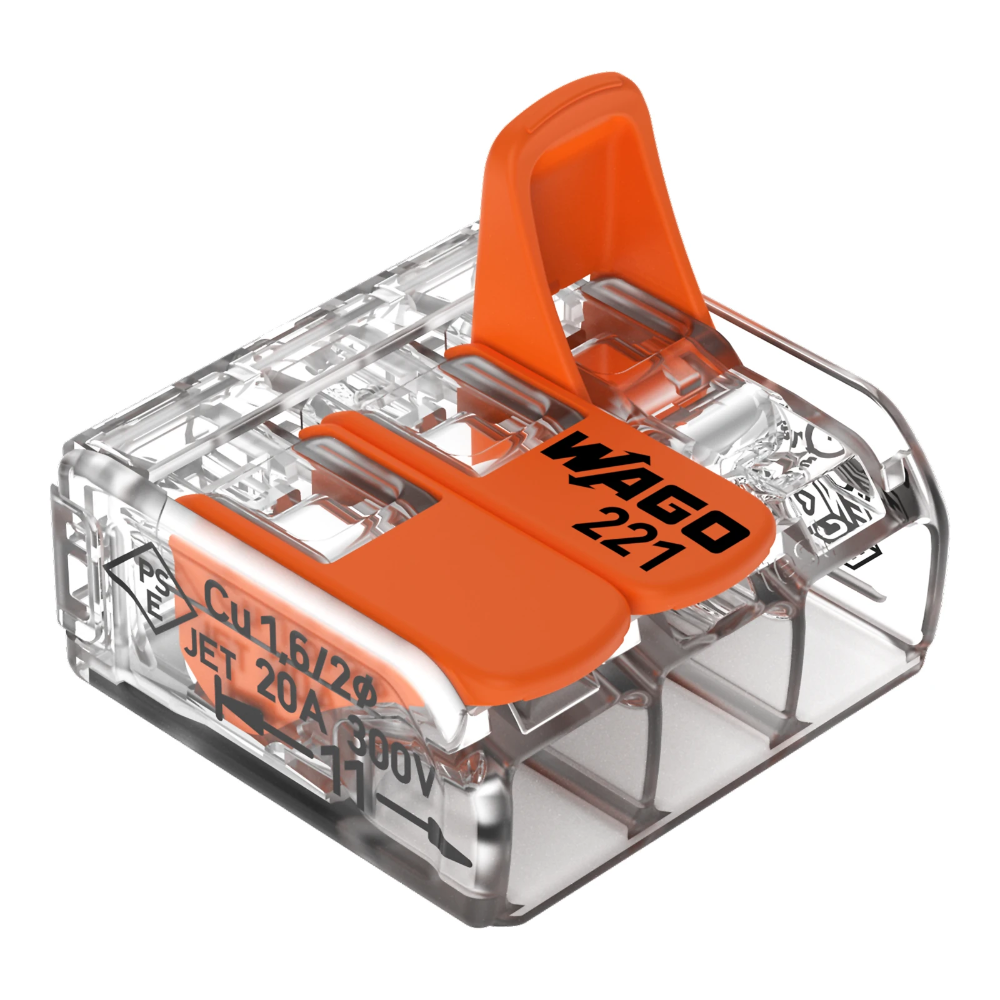 Miniatuur van Wago lasklem 3-voudig 4mm2 per 50 stuks (221-413)