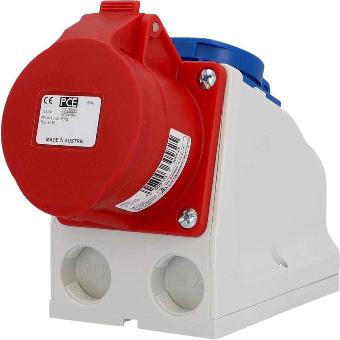 Miniatuur van Kopp CEE-Combi-wanddoos 5-polig 400V 6h 16A IP44 (100400005)