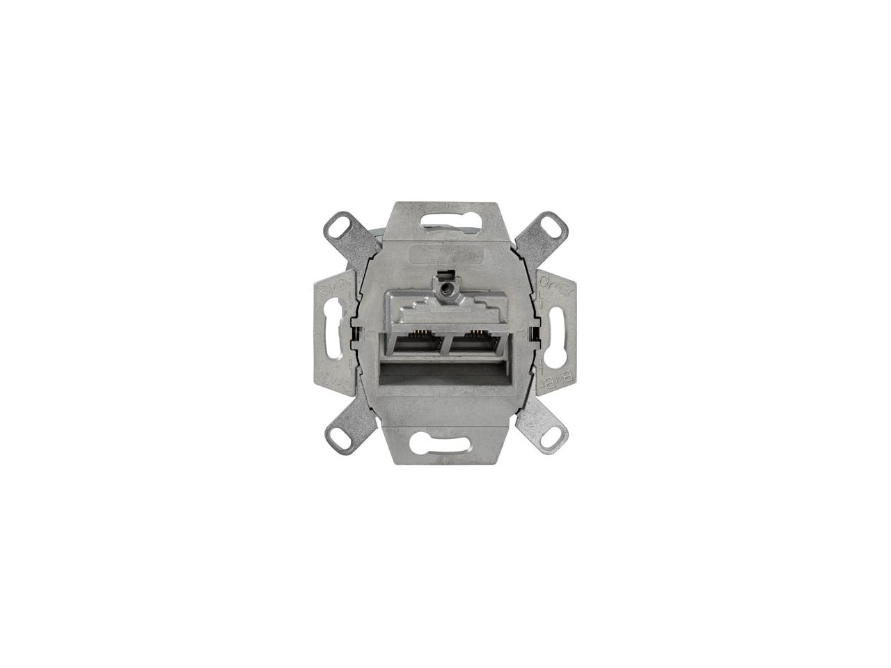 Miniatuur van Rutenbeck universele data wandcontactdoos UAE inbouw basiselement UTP 2-voudig Cat6A(39071)
