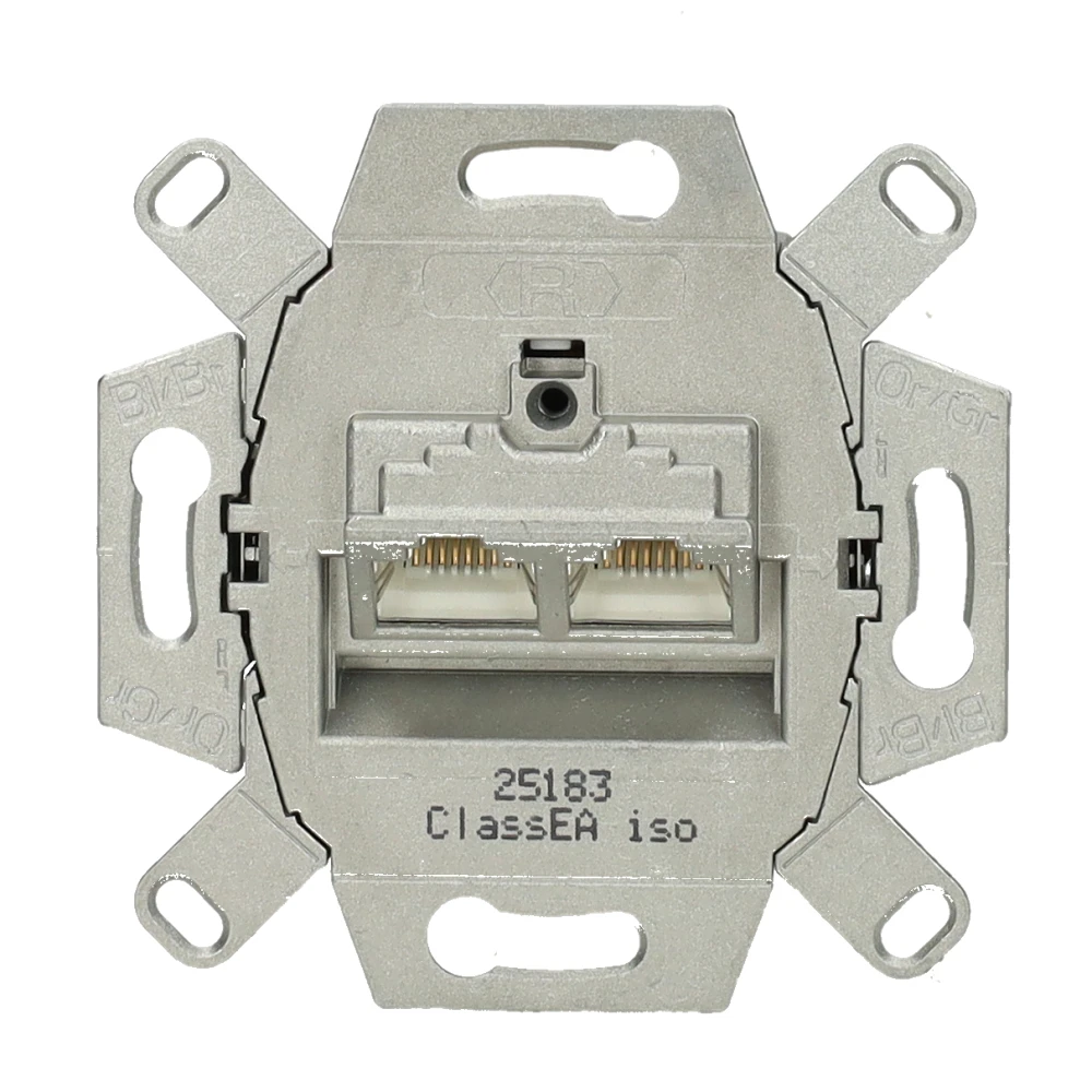 Miniatuur van Rutenbeck universele wandcontactdoos inbouw basiselement UTP 2-voudig Cat6 (39041)