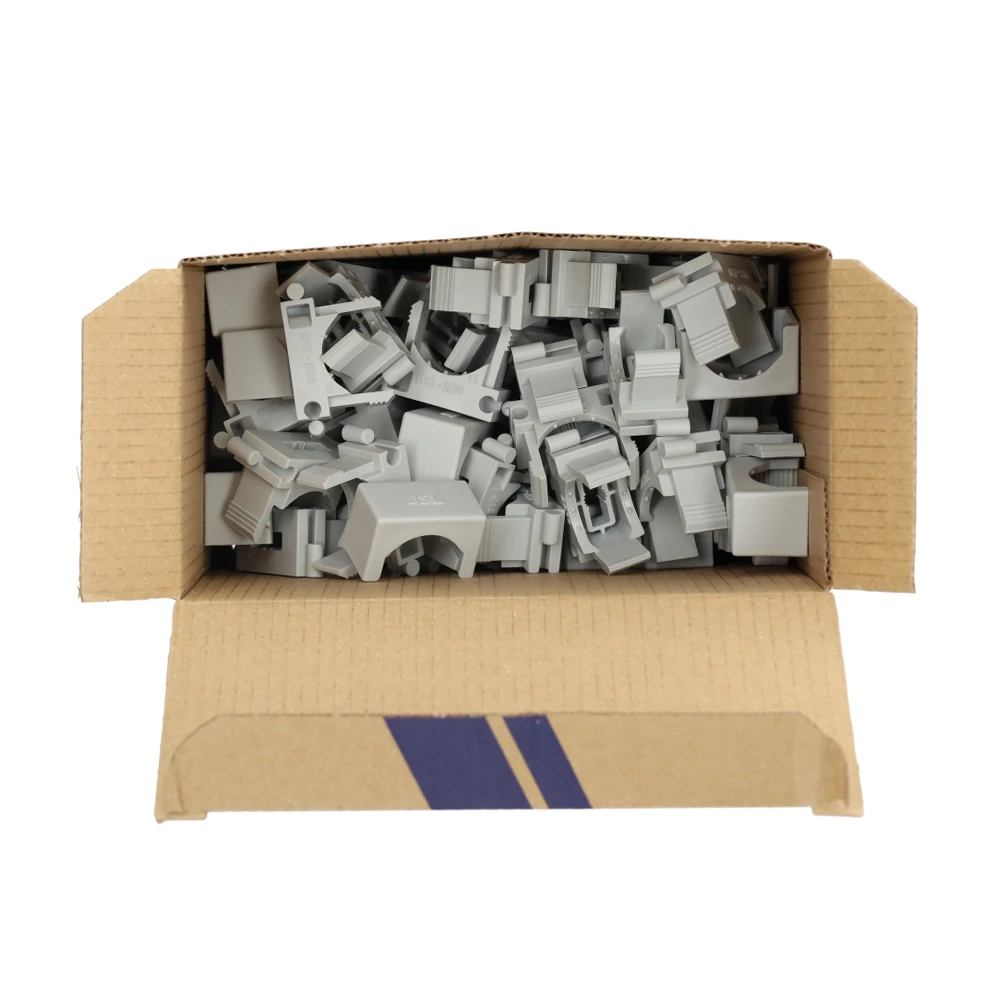 Miniatuur van JSL zadel gesloten 12-20mm onbehandeld kunststof grijs - per 50 stuks (152100052)