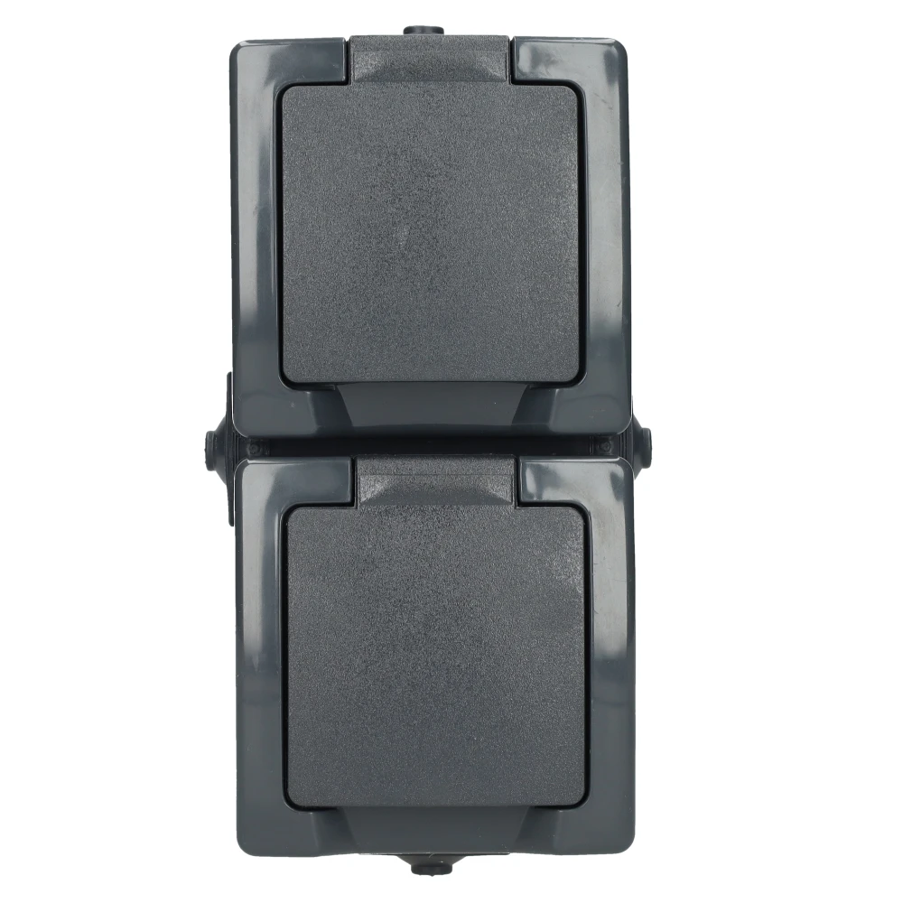 Miniatuur van Kopp NAUTIC stopcontact ip44 verticaal met randaarde 2-voudig opbouw antraciet