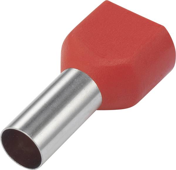 Miniatuur van SOLAR twin adereindhuls geïsoleerd 2x1.0mm2 hulslengte 8mm rood - per 100 stuks (1505163)
