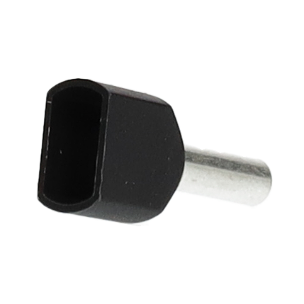 Miniatuur van SOLAR twin adereindhuls geïsoleerd 2x1.5mm2 hulslengte 8mm zwart - per 100 stuks (1505164)