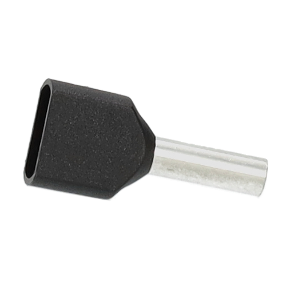 Miniatuur van SOLAR twin adereindhuls geïsoleerd 2x1.5mm2 hulslengte 8mm zwart - per 100 stuks (1505164)
