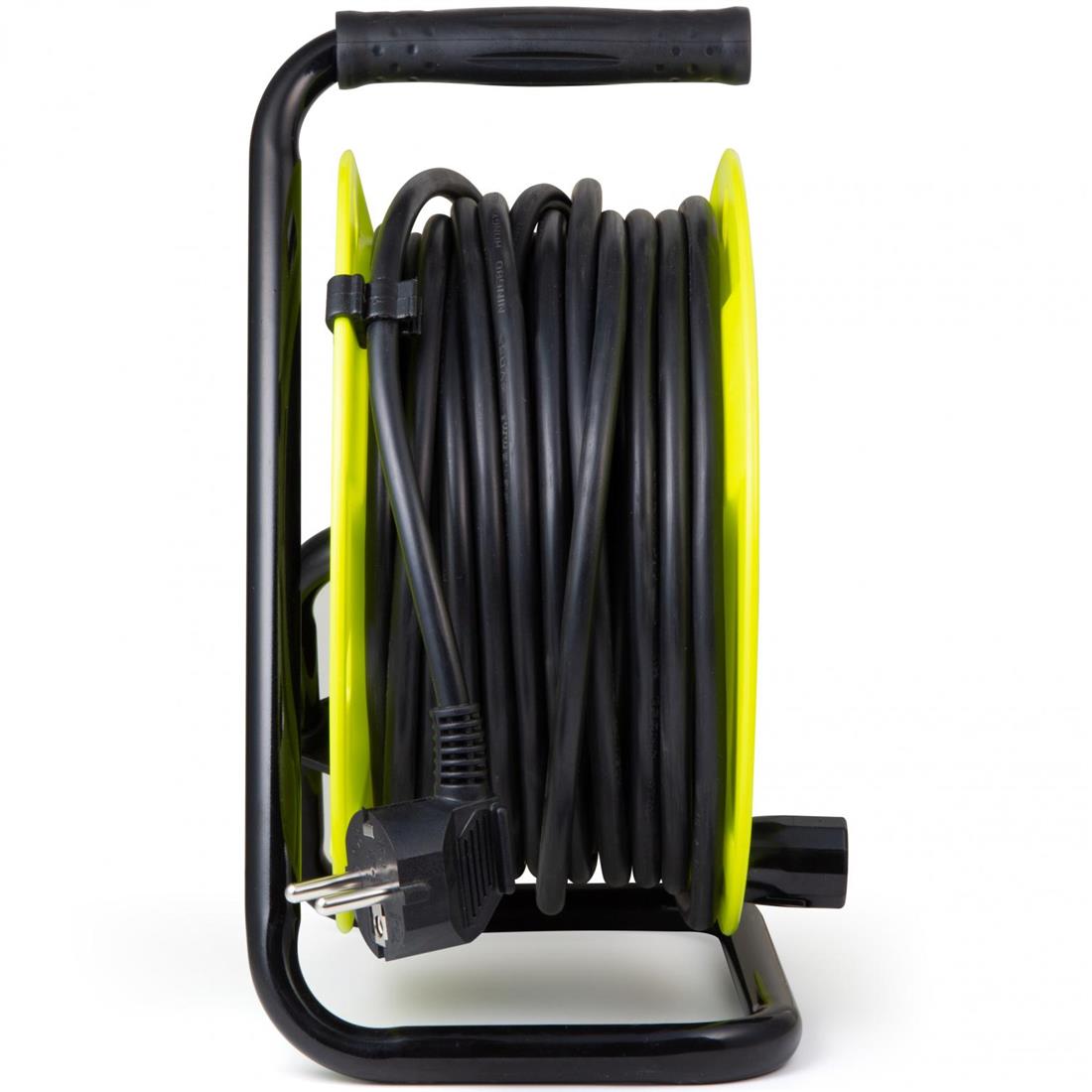 Miniatuur van Universele kabelhaspel open 3-voudig met randaarde en 2xUSB 15 meter H05VV-F 3x1.5mm2 - geelzwart (3808788)