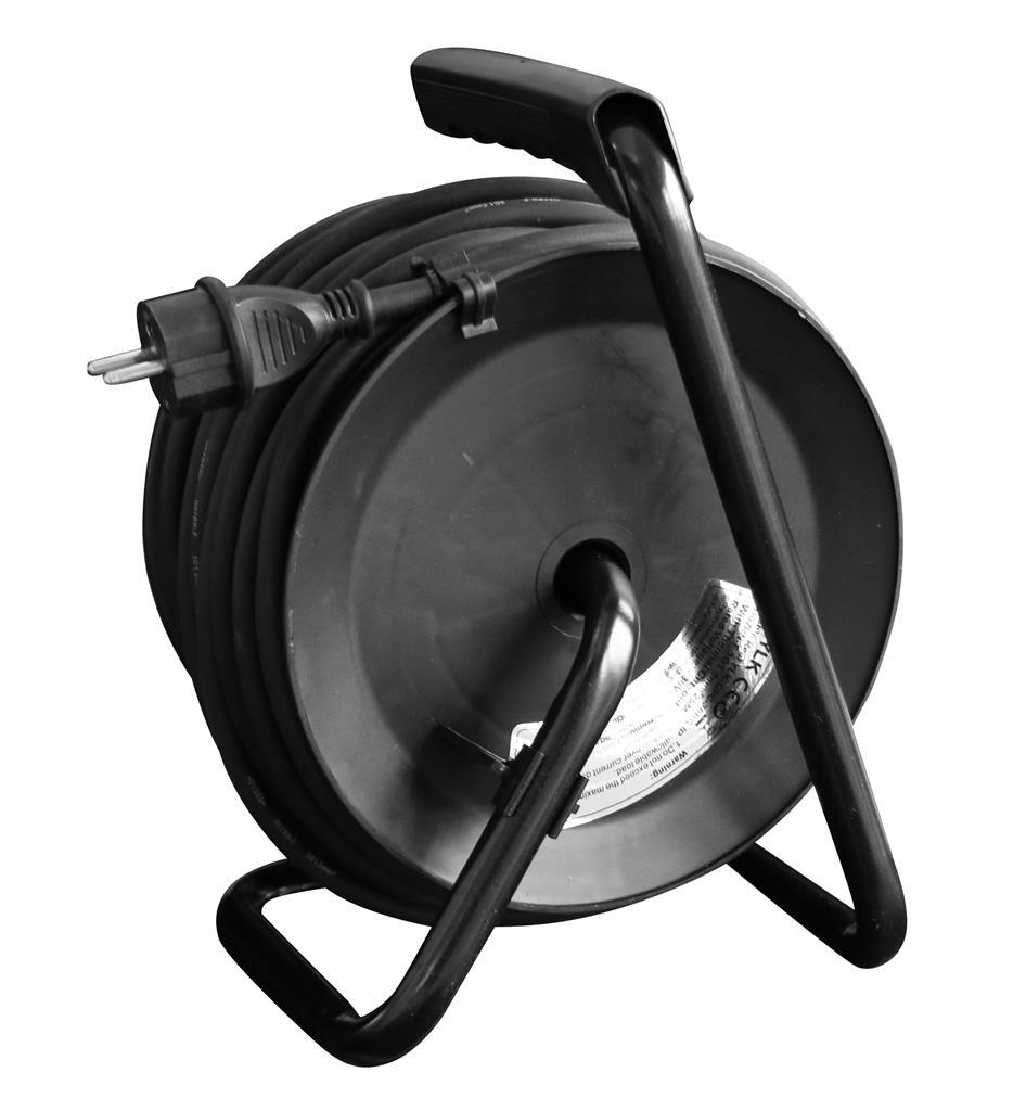 Miniatuur van Relectric haspel open 4-voudig met randaarde 25 meter neopreen H07RN-F 3x1.5mm2 - zwart (RELEC493760)