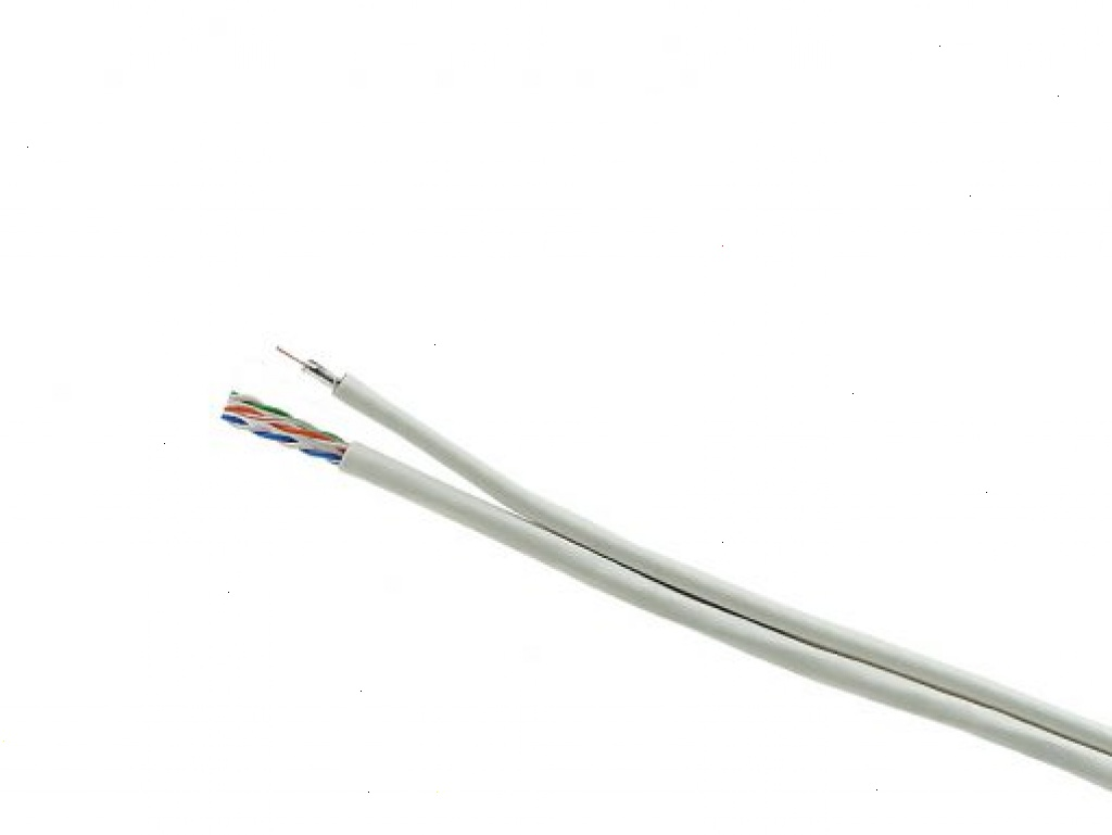 Miniatuur van Technetix combi-kabel voor Ziggo (coax) en KPN (CAT6) geschikt 100 meter - wit (19012510)