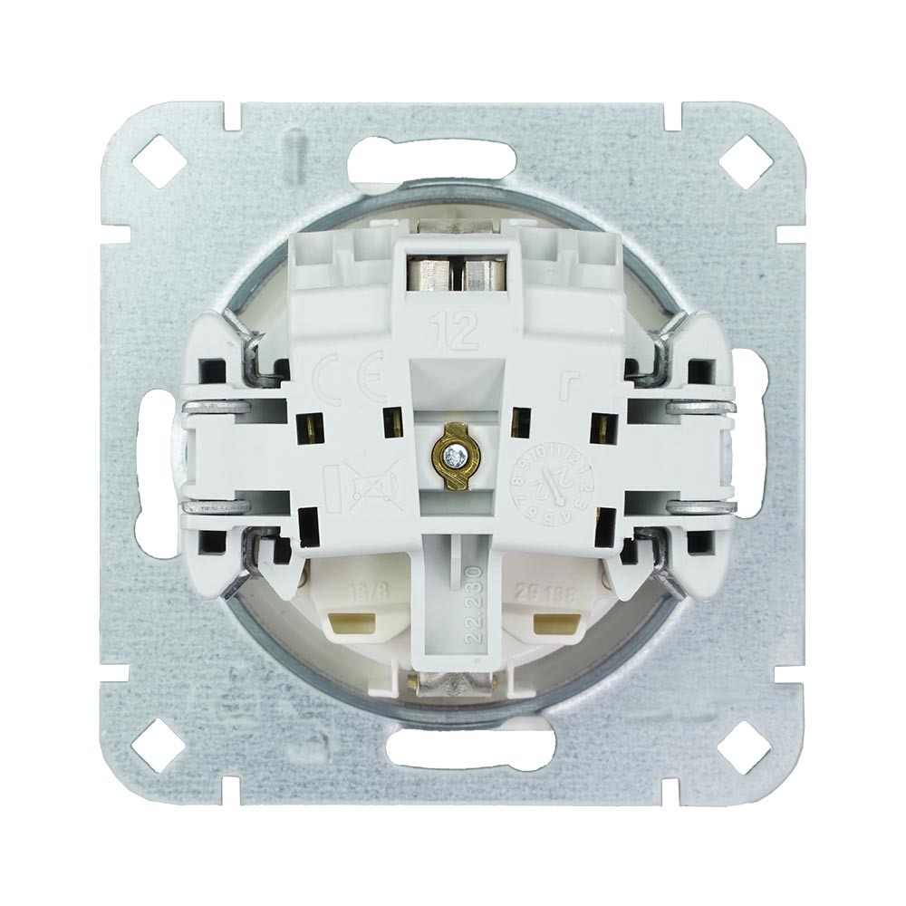 Miniatuur van EMhub Quadro55 (by Kopp) stopcontact met randaarde - zuiver wit glanzend (4088000)