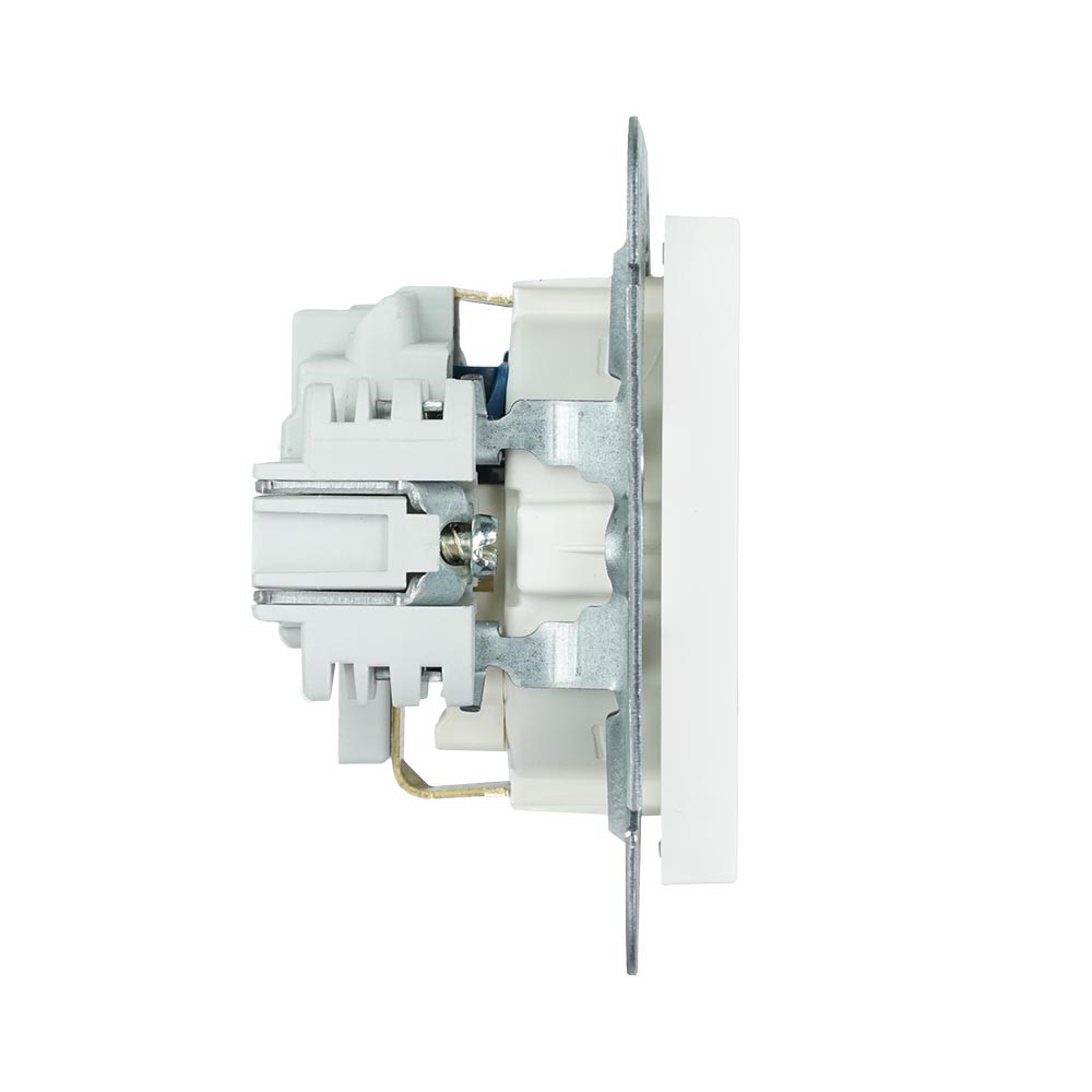 Miniatuur van EMhub Quadro55 (by Kopp) stopcontact met randaarde - zuiver wit glanzend (4088000)