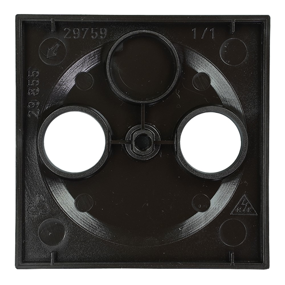 Miniatuur van EMhub Quadro55 (by Kopp) centraalplaat CAI radio/TV - zwart mat (4088083)