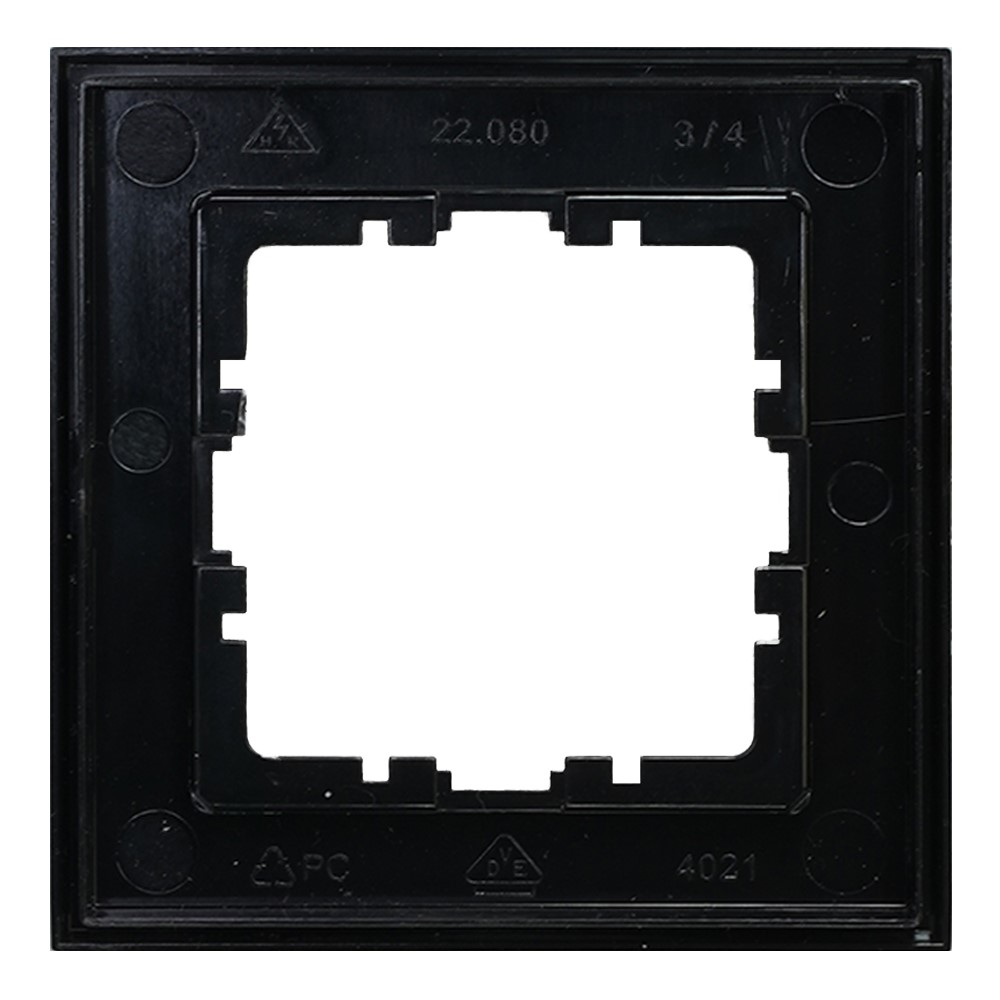 Miniatuur van EMhub Quadro55 (by Kopp) afdekraam 1-voudig - zwart mat (4088088)