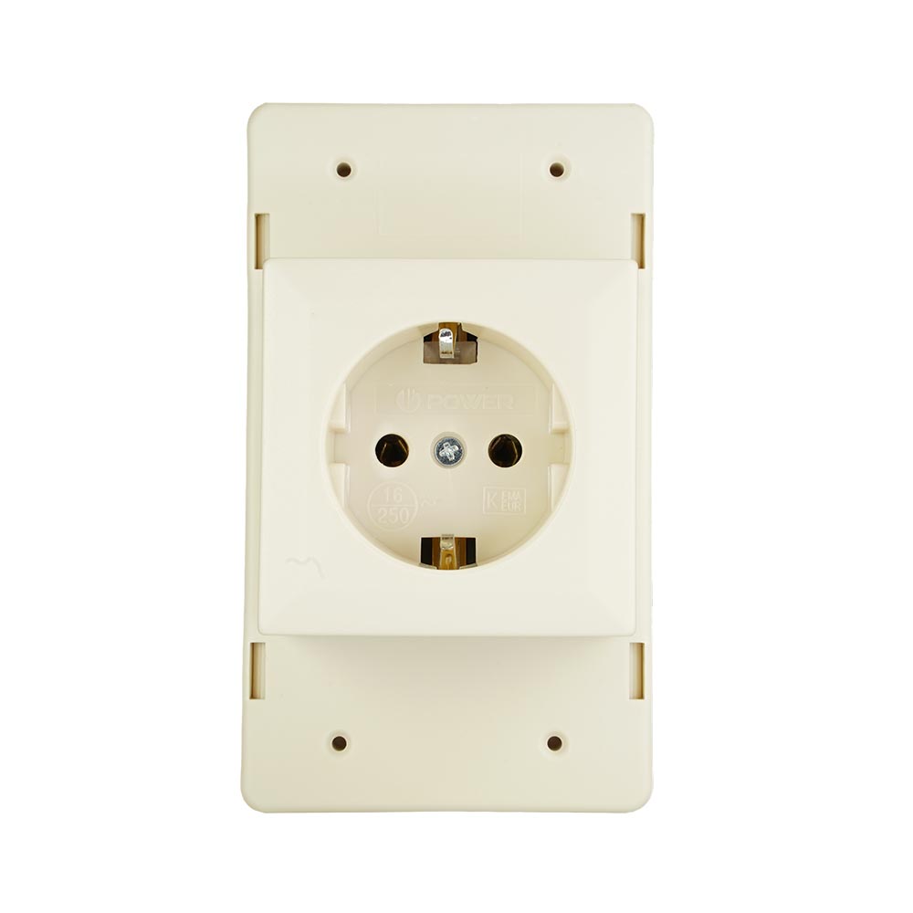 Miniatuur van Power deksel met 1-voudig stopcontact voor universele lasdoos - wit (2071.000)