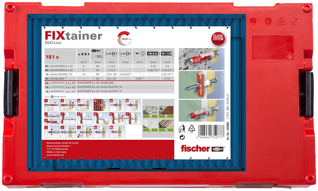 Miniatuur van Fischer FixTainer DuoLine (181-delig) (548864)
