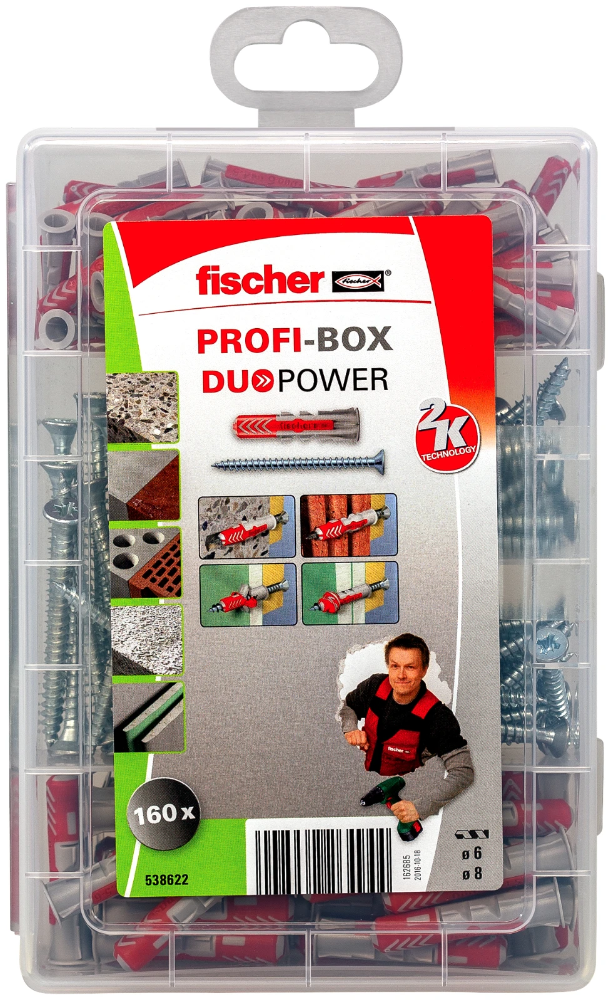 Miniatuur van Fischer Profi-Box DuoPower pluggen met schroeven (538622)
