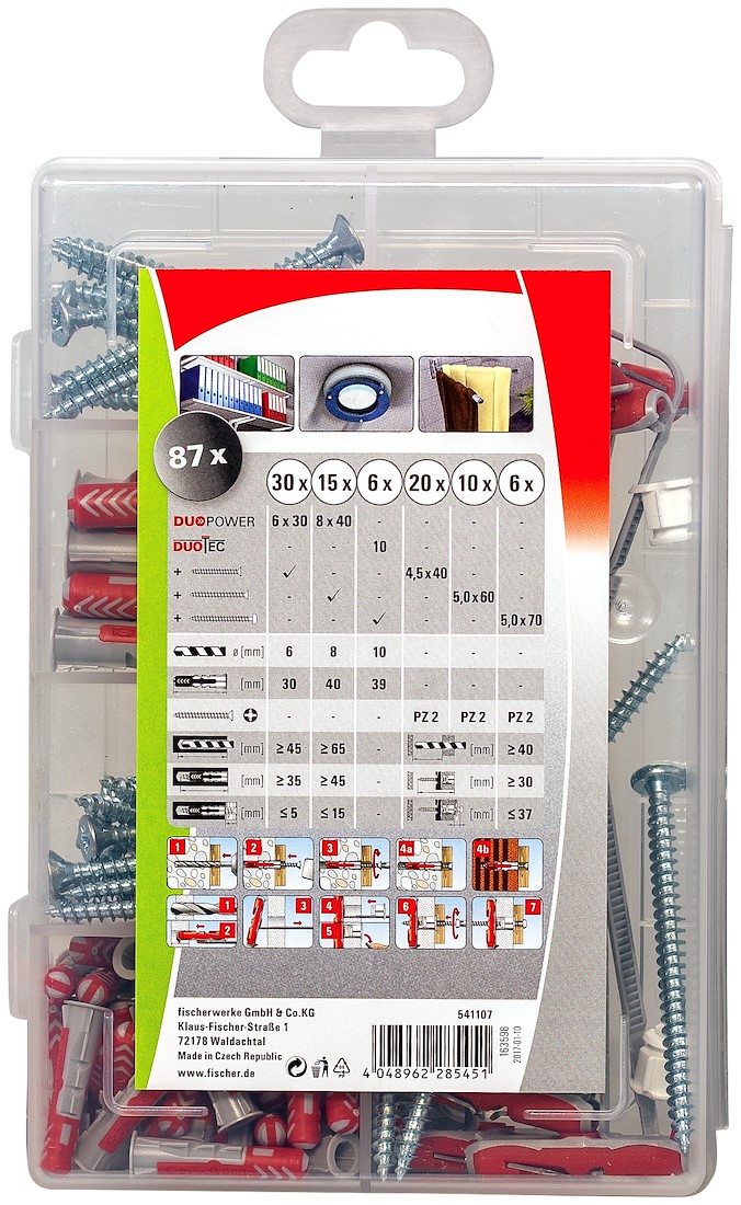 Miniatuur van Fischer Profi-Box DuoPower en DuoTec Hollewandplug pluggen (541107)