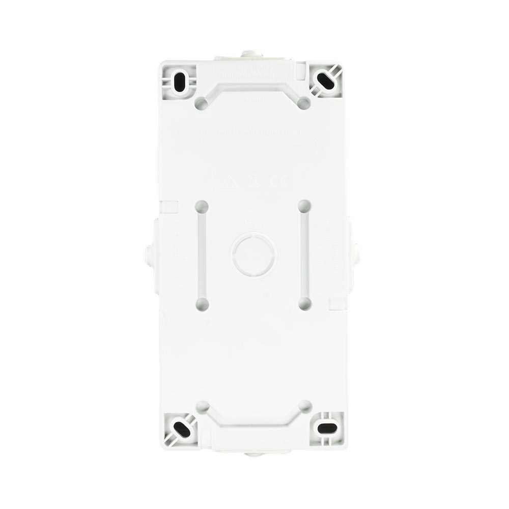 Miniatuur van EMhub Aquadro stopcontact 2-voudig met randaarde spatwaterdicht IP44 verticaal - grijs (4088114)