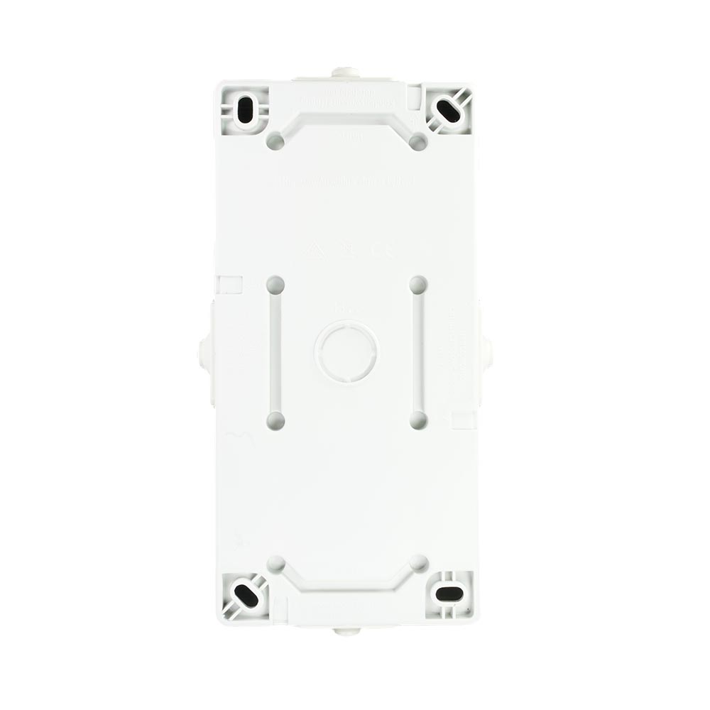 Miniatuur van EMhub Aquadro combinatie stopcontact met randaarde en wisselschakelaar spatwaterdicht IP44 verticaal - grijs (4088116)