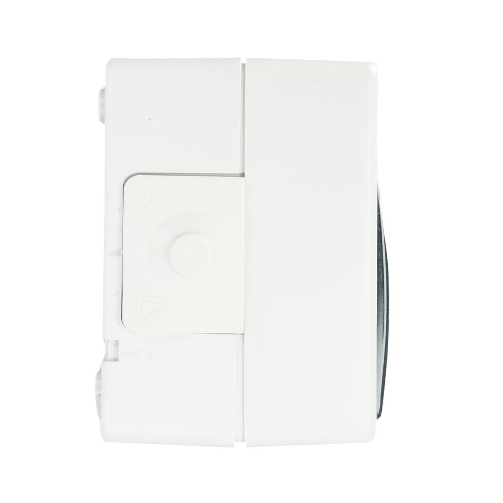 Miniatuur van EMhub Aquadro combinatie stopcontact met randaarde en wisselschakelaar spatwaterdicht IP44 horizontaal - grijs (4088117)