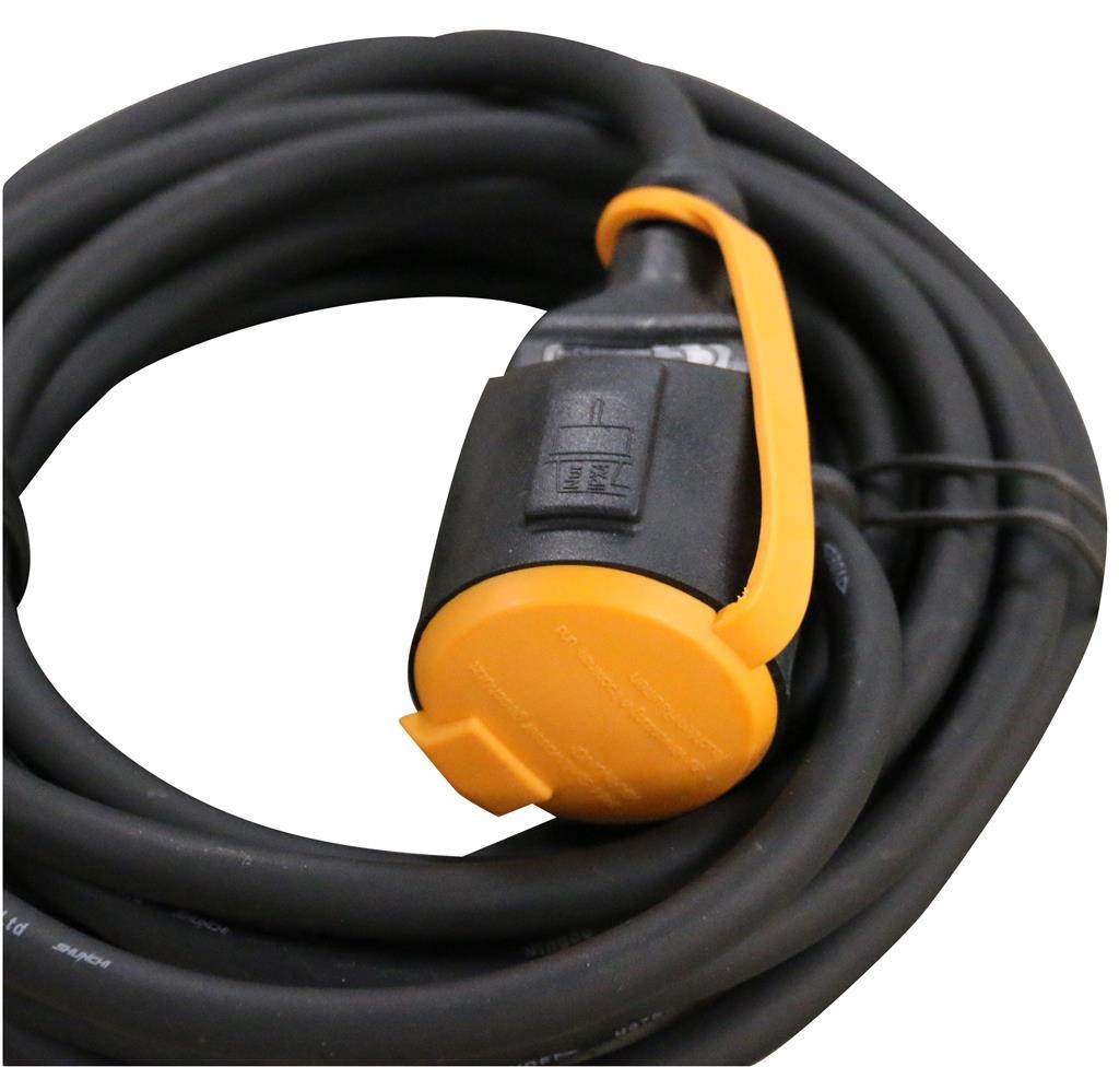 Miniatuur van Relectric verlengsnoer met randaarde met deksel IP44 H07RN-F 3x1.5mm2 - zwart (RELEC493128)