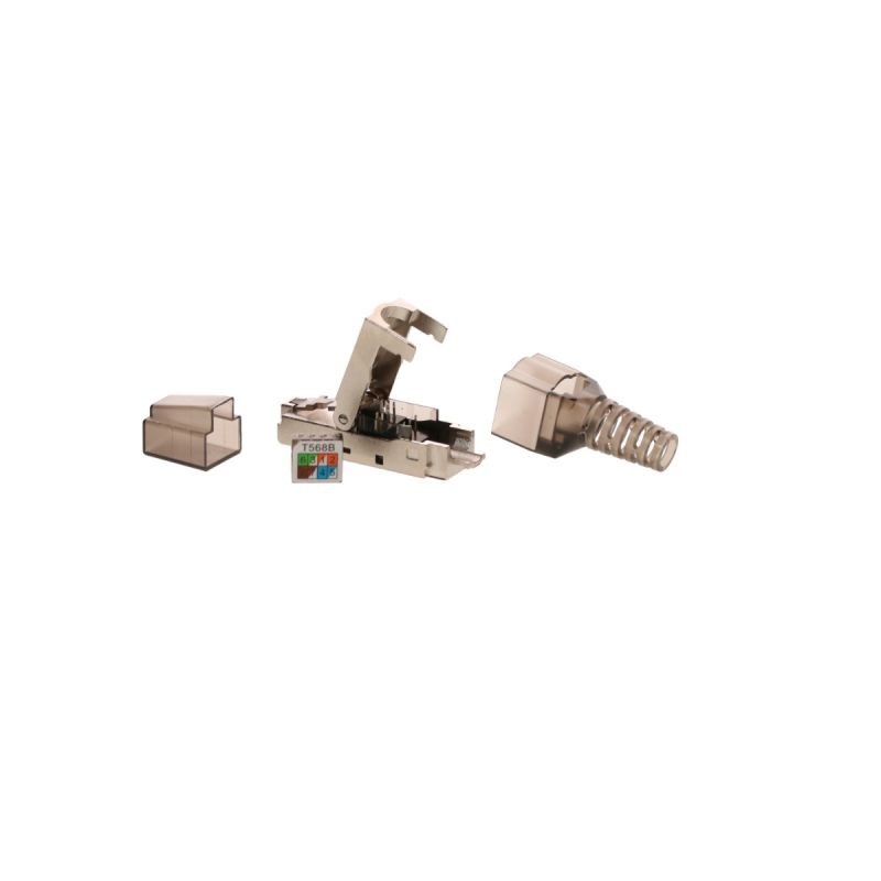 Miniatuur van RJ45 connector CAT6a shielded - alleen voor stugge kern - toolless per stuk (DC-RJ45-SFTP6AS-PRO)