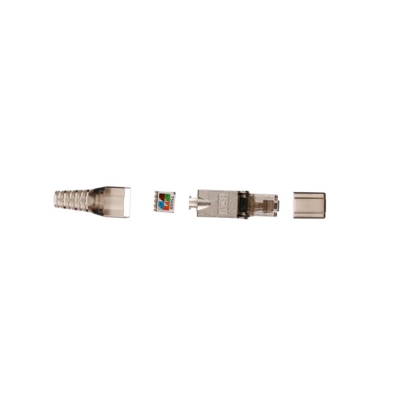 Miniatuur van RJ45 connector CAT6a shielded - alleen voor stugge kern - toolless per stuk (DC-RJ45-SFTP6AS-PRO)
