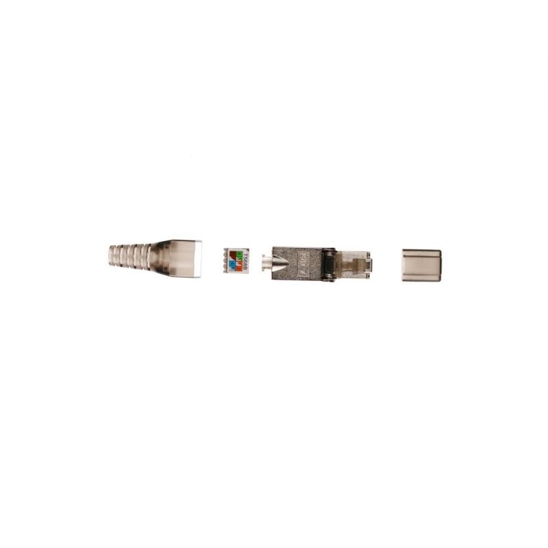 Miniatuur van RJ45 connector CAT7 shielded - alleen voor stugge kern - per stuk (DC-RJ45-SFTP7S-PRO)