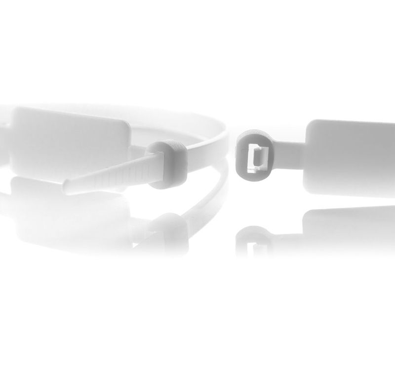 Miniatuur van WKK tie wraps 4.8x220mm met markeerlabel (13X28mm) transparant - per 100 stuks (112136971)