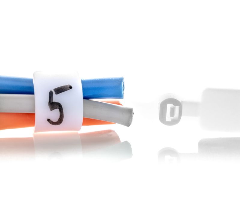 Miniatuur van WKK tie wraps 4.8x220mm met markeerlabel (13X28mm) transparant - per 100 stuks (112136971)