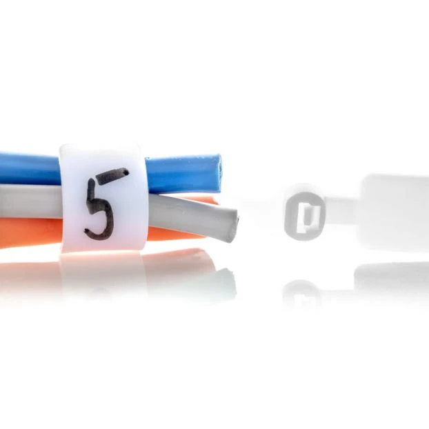 Miniatuur van WKK tie wraps 4.8x300mm met markeerlabel (13x28mm) transparant - per 100 stuks (112196971)