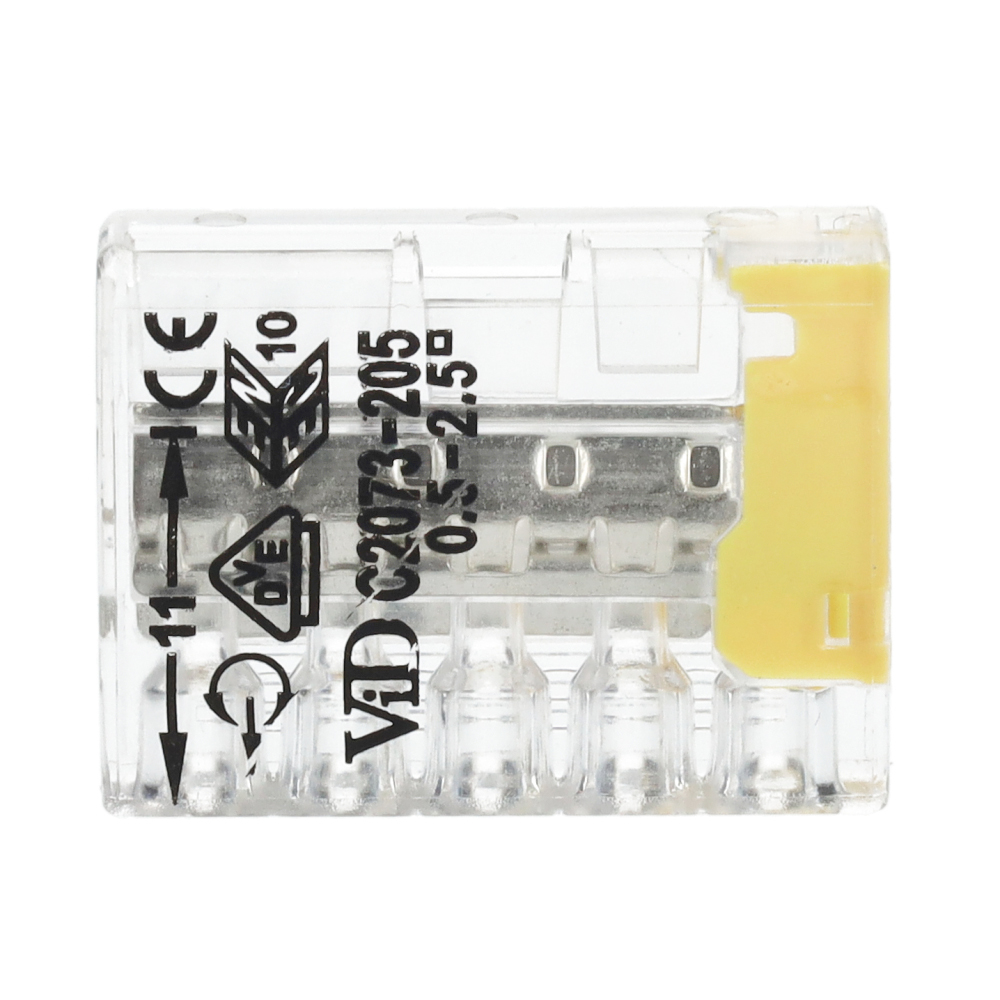 Miniatuur van EMhub mini lasklem 5-voudig 0,5-2,5 mm² steekverbinding - per 100 stuks (4083009)