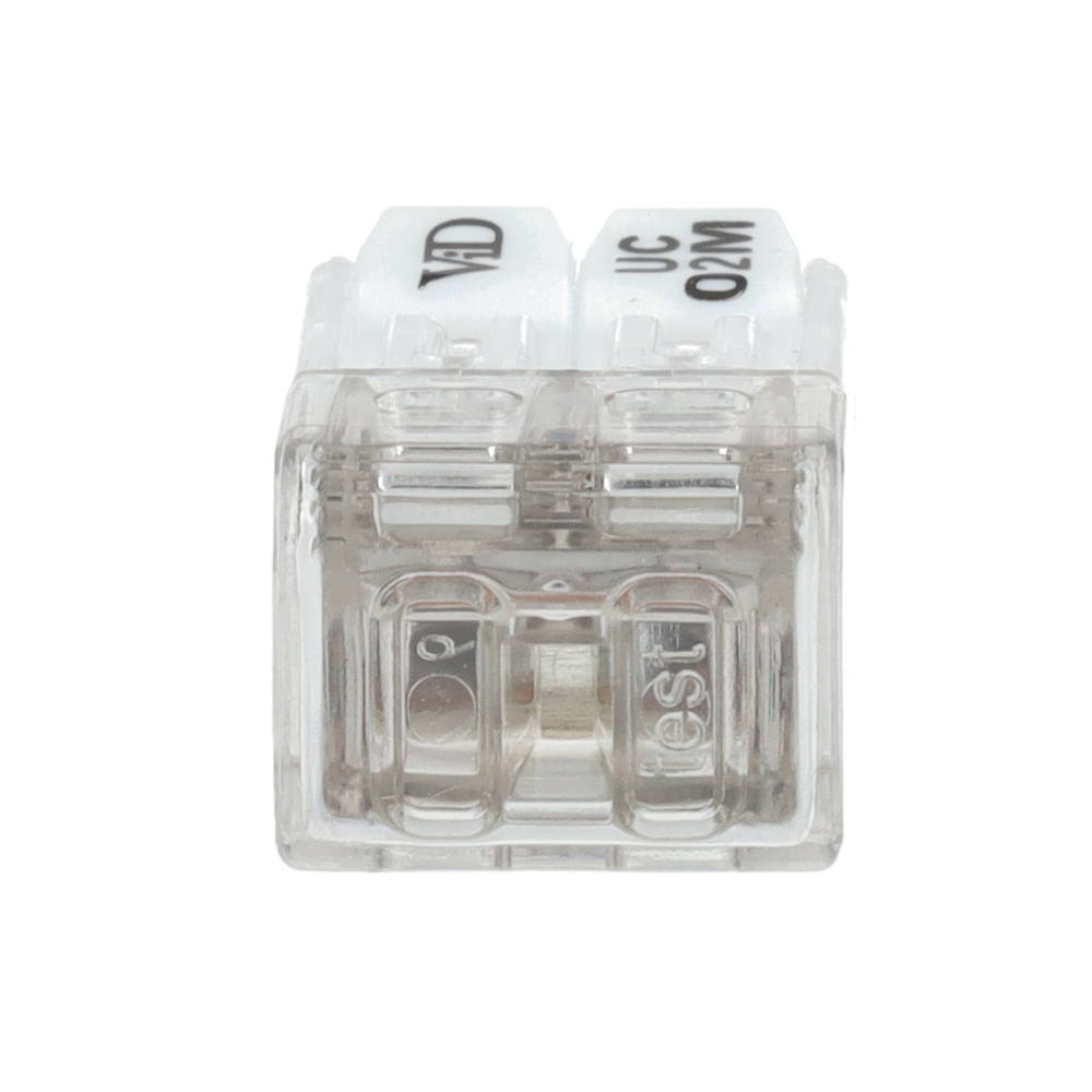 Miniatuur van EMhub mini lasklem met hendel 2-voudig wit per 100 stuks