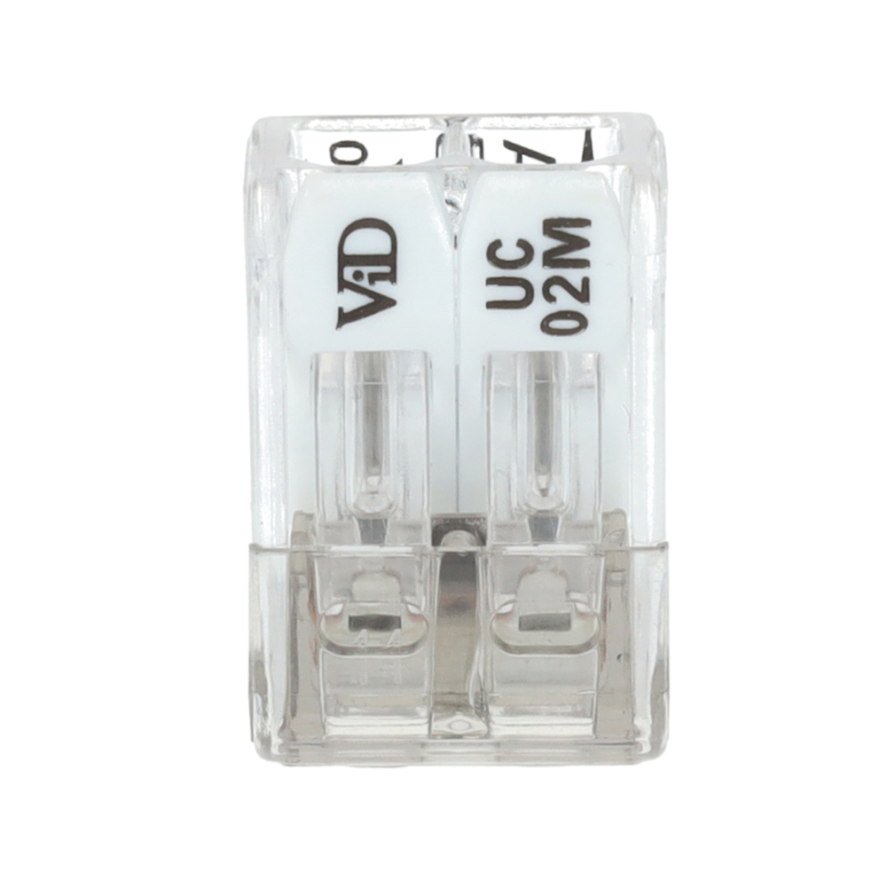 Miniatuur van EMhub mini lasklem met hendel 2-voudig wit per 100 stuks